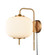 Mount Pearl One Light Wall Sconce in Brass With Ribbed Half Opal Glass (214|DVP40001BR-RIO)