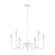 Brielle Six Light Chandelier in Matte White (387|ICH1103A06WH)