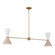 Phix Four Light Linear Chandelier in Champagne Bronze (12|52569CPZGRG)