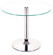 Galaxy Dining Table in Clear, Chrome (339|102151)