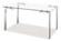 Roca Dining Table in Clear, Chrome (339|102142)