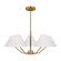 Burke Five Light Chandelier in Satin Brass (454|DJC1005SB)