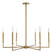 Ray Six Light Chandelier in Aged Brass (185|6521-AG-CA)