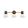 Kanata Three Light Vanity in Black & Brushed Brass (78|AC11803BB)