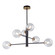 Aurelia Six Light Chandelier in Matte Black & Brass (78|AC11765VB)