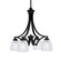 Zilo Four Light Chandelier in Matte Black (200|568-MB-500)