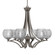 Zilo Six Light Chandelier in Graphite (200|566-GP-5110)
