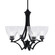 Zilo Four Light Chandelier in Matte Black (200|564-MB-4760)