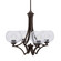 Zilo Four Light Chandelier in Dark Granite (200|564-DG-202)