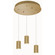 Tyke Three Light Pendant in Satin Brass (162|TYKP04MBSBRND3)