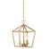 Townsend Three Light Pendant in Warm Brass (51|3-420-3-322)