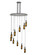 Tuscan Vineyard Ten Light Pendant in Black Metal,Pewter (57|99822)