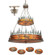 Wildlife At Pine Lake 12 Light Inverted Pendant in Antique Copper/Green Trees (57|99767)