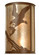 Strike Of The Eagle Two Light Wall Sconce in Rust (57|81493)