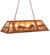 Battling Bucks Six Light Oblong Pendant in Rust (57|79726)