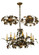 Oak Leaf Nine Light Chandelier in Antique Copper Burnished (57|70624)