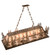 Moose Through The Trees Nine Light Oblong Pendant in Antique Copper (57|65118)