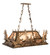 Moose Through The Trees Six Light Oblong Pendant in Antique Copper (57|65108)