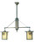 Hyde Park Two Light Island Pendant in Verdigris (57|52189)