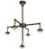 Craftsman Five Light Chandelier Hardwar in Craftsman Brown (57|51805)