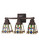 Prairie Wheat Three Light Wall Sconce in Beige Burgundy Lt Blue Green (57|31248)