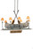 Personalized Eight Light Chandelier in Natural Wood,Tarnished Copper (57|26977)