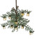 Pine Branch 15 Light Chandelier in Antique Copper With Green Needles (57|253317)