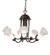 White Seven Light Chandelier in Mahogany Bronze (57|251580)