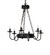 Edinburgh Six Light Chandelier in Solar Black (57|244691)