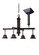 Mission Four Light Chandelier Hardware in Mahogany Bronze (57|24264)