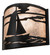 Sailboat One Light Wall Sconce in Textured Black (57|23829)