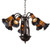 Stained Glass Pond Lily Seven Light Chandelier in Mahogany Bronze (57|236534)