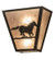 Running Horses Two Light Wall Sconce in Timeless Bronze (57|235509)