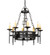Toscano Eight Light Chandelier in Textured Black (57|228282)