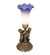 Blue/White Pond Lily One Light Mini Lamp in Antique Brass (57|225850)