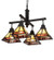 T'' Mission'' Four Light Chandelier in Craftsman Brown And Oil Rubbed Bronze (57|224357)