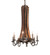 Barrel Stave Nine Light Chandelier in Timeless Bronze (57|219855)
