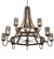 Barrel Stave 12 Light Chandelier in Timeless Bronze And Charred Wood (57|219854)
