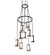 Cartier Nine Light Chandelier in Wrought Iron (57|215598)