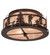 Fly Fishing Creek Two Light Flushmount in Mahogany Bronze (57|214358)