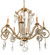 Lucerne Eight Light Chandelier in Transparent Gold (57|204918)