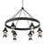 Rutland Six Light Chandelier in Textured Black (57|202211)