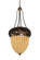 Greenbriar Oak Three Light Inverted Pendant in Antique Copper,Burnished (57|194421)
