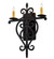Fleur De Lys Two Light Wall Sconce in Costello Black (57|189161) Fleur De Lys Two Light Wall Sconce in Costello Black (57|189161)