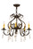 Chantilly Five Light Chandelier in Chestnut (57|173175)