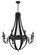 Barrel Stave Eight Light Chandelier in Costello Black (57|166800)