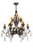New Country French Ten Light Chandelier in Chestnut Textured (57|162815)