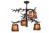 Pine Branch Four Light Chandelier in Cafe Noir (57|161741)