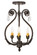 Antonia Three Light Chandelier in Chestnut (57|157893)