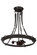 Pine Branch Three Light Inverted Pendant Hardware in Timeless Bronze (57|156672)